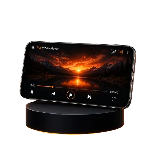 Pur Video Player para DixMax con reproducción de video en HD, interfaz moderna para Android y experiencia de streaming fluida.