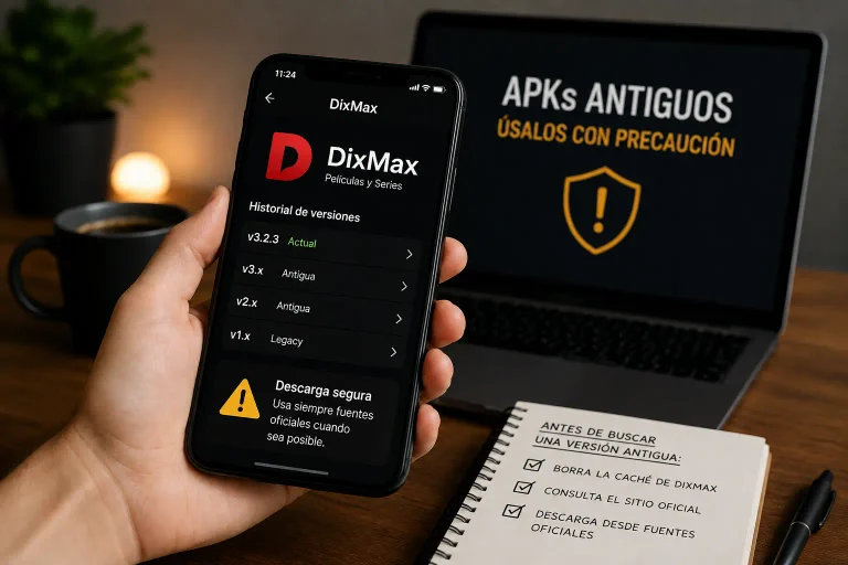 Versiones antiguas de DixMax para diferentes dispositivos y consejos de seguridad antes de descargar